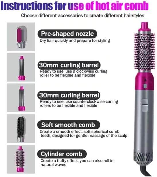 Cepillo Secador 5 En 1