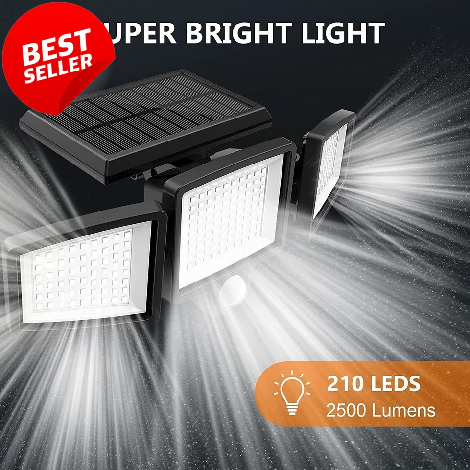 Reflector Con Panel Solar~ Luz Potente, Energia Gratis!